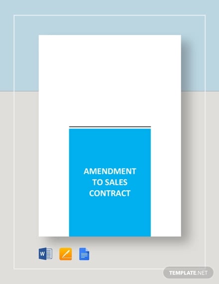 amendment to sales contract