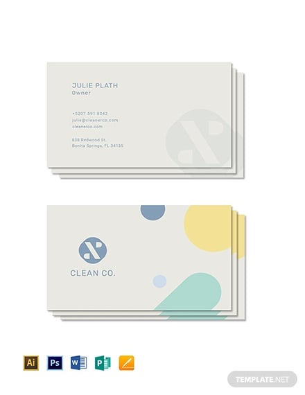 commercial cleaning business card