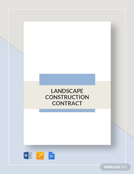 landscape construction contract