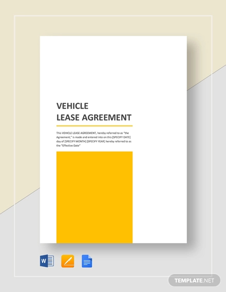 18+ Vehicle Lease Agreement Templates - Docs, Word