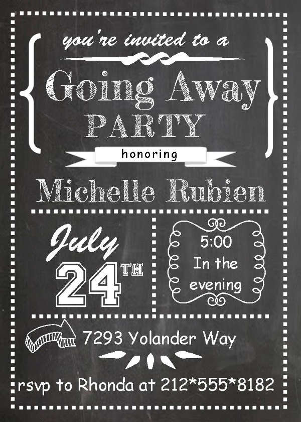 corporate farewell party invitation
