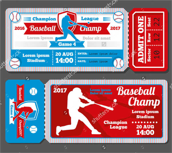 20+ Baseball Ticket Templates Free PSD, AI, Vector EPS Format Download