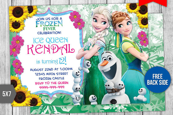 free frozen birthday invitation