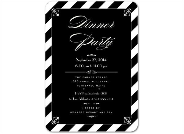 business dinner party invitation