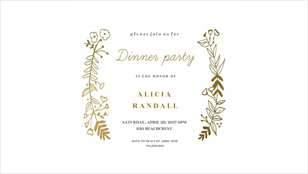 free dinner party invitation