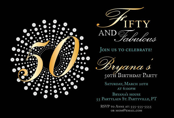 -50th Birthday Party Invitation