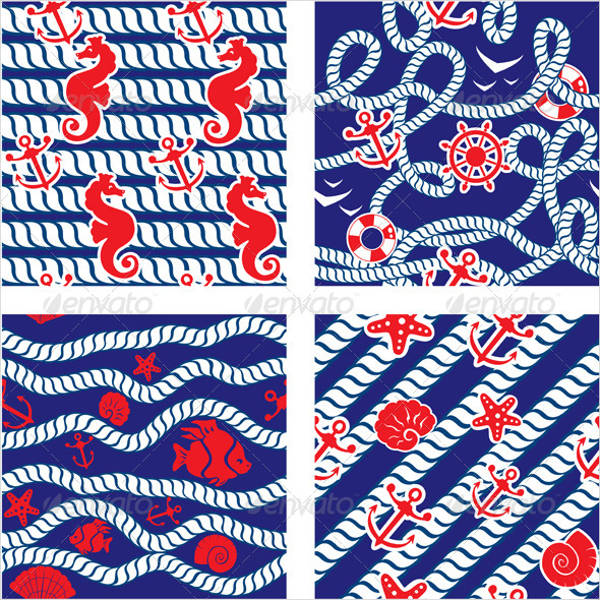 seamless nautical pattern