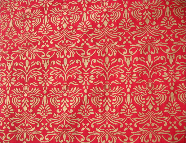 baroque pattern hand printed fabric