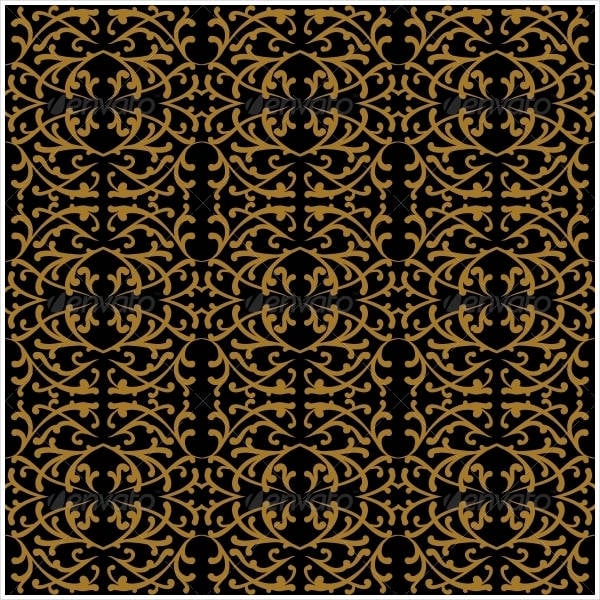 linear pattern in baroque and rococo style