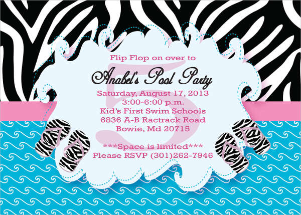 free pool party invitation1