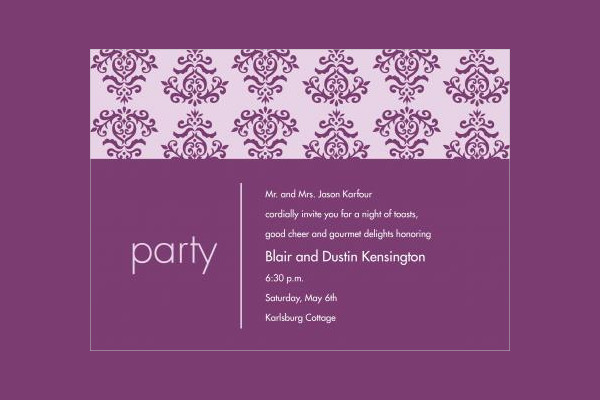 -Dinner Party Email Invitation