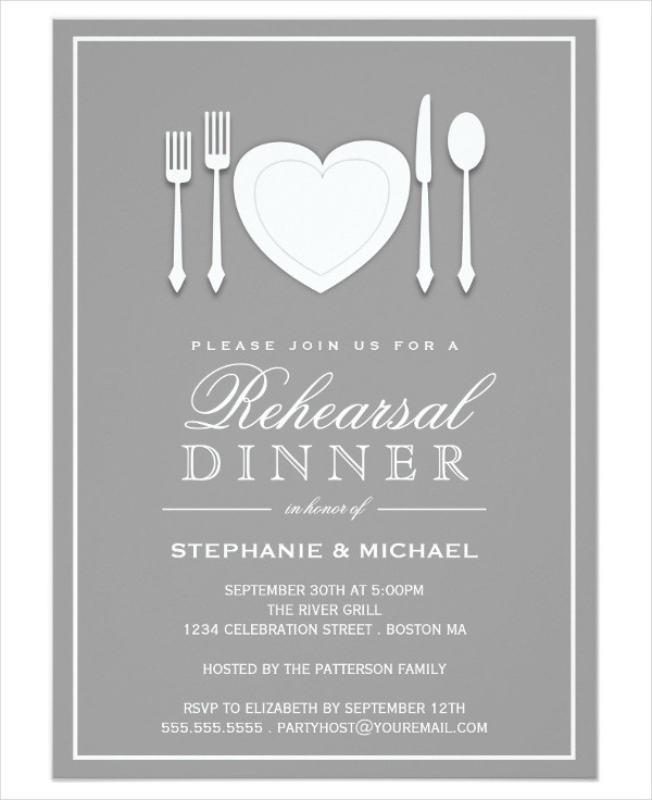 wedding dinnerparty invitation