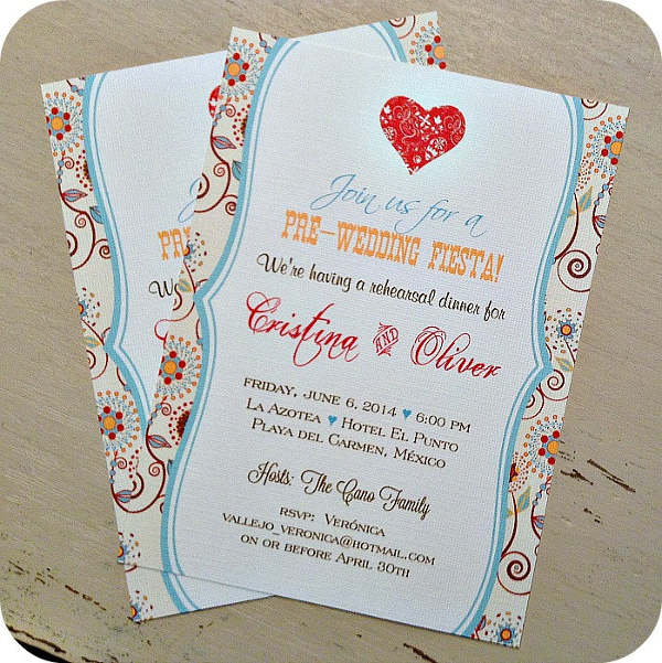 pre wedding party invitation