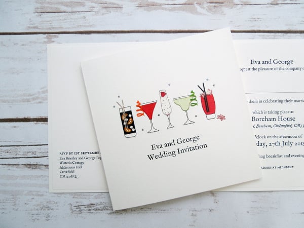 wedding cocktail party invitation