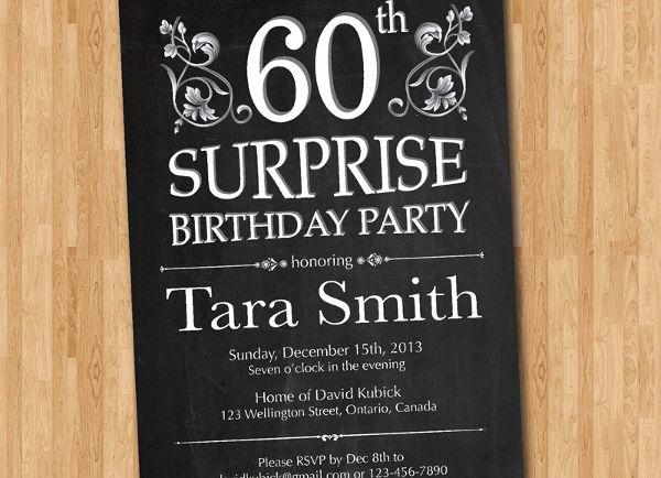 surprise birthday party invitationn