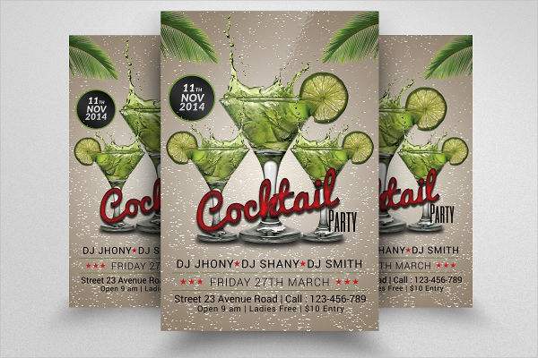 printable holiday cocktail party invitation