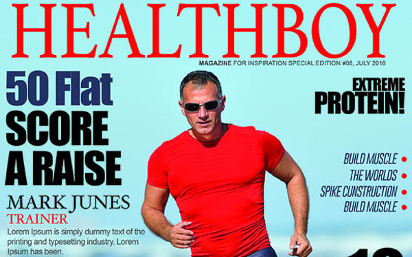 health magazine cover template