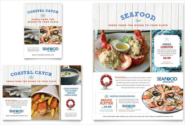 seafood restaurant flyer