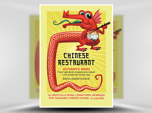 chinese restaurant flyer
