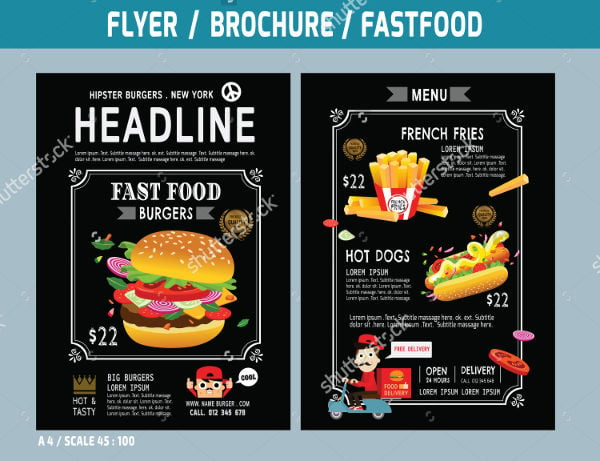 burger restaurant flyer template