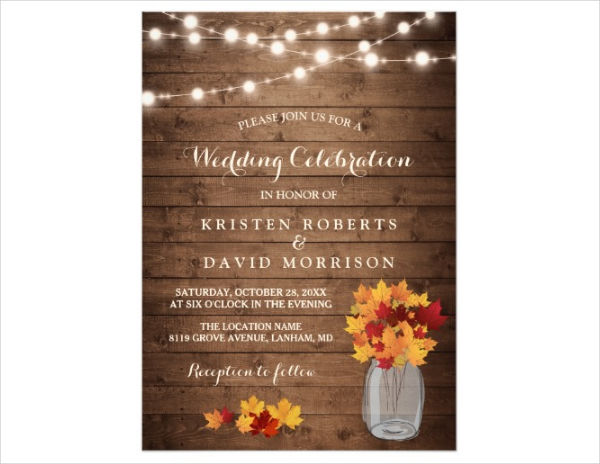 autumn glory wedding invitations
