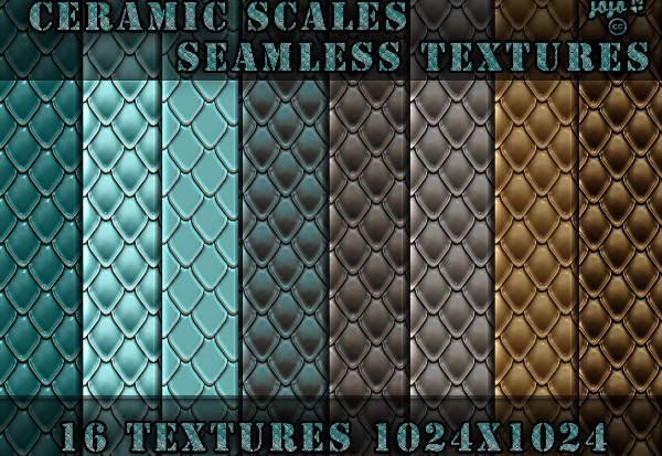 ceramic scales seamless textures