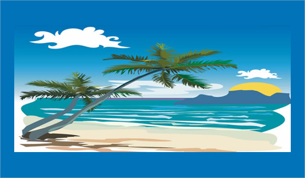 beach vector art