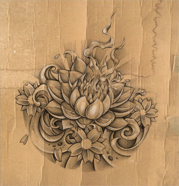 lotus flower sketch