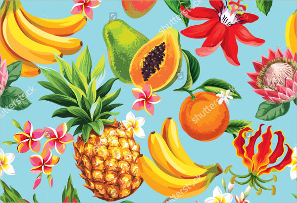 tropical fruit pattern
