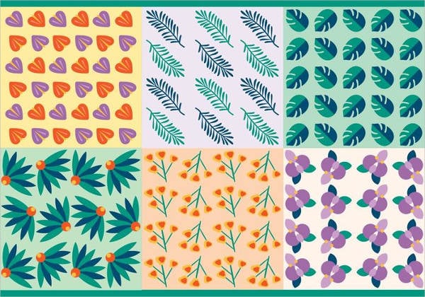 free tropical pattern vector