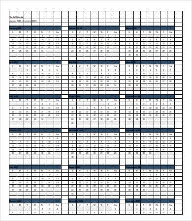 free excel yearly calendar template