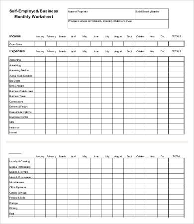 Monthly Expense Sheet 12  Word PDF Documents Download