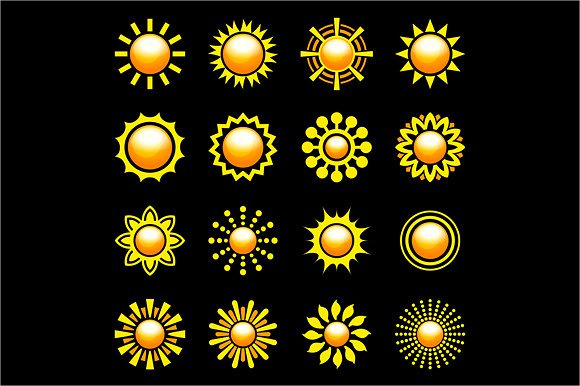 sun icon set