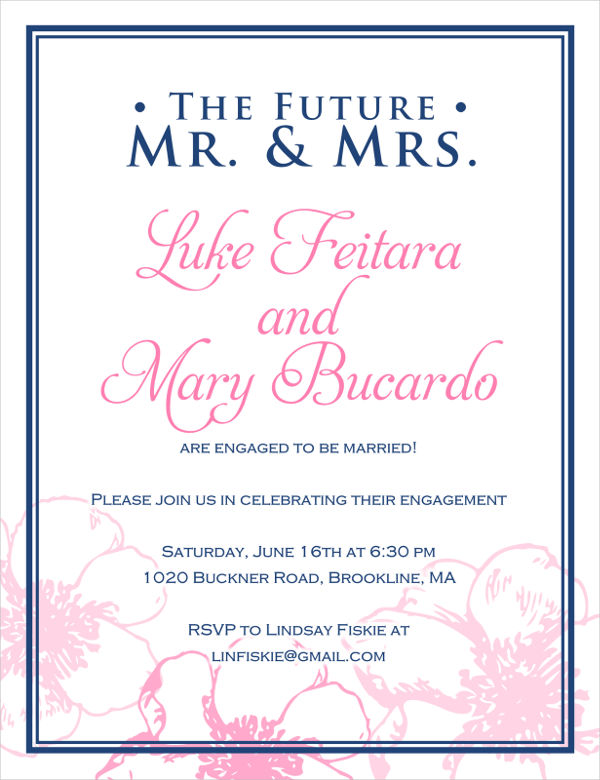 Engagement Invitation Examples