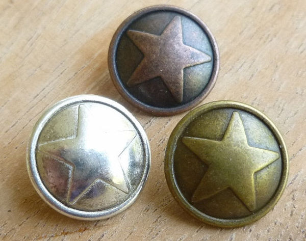 metal star button