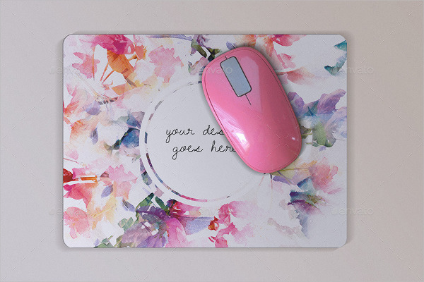 photorealistic mouse pad mockup