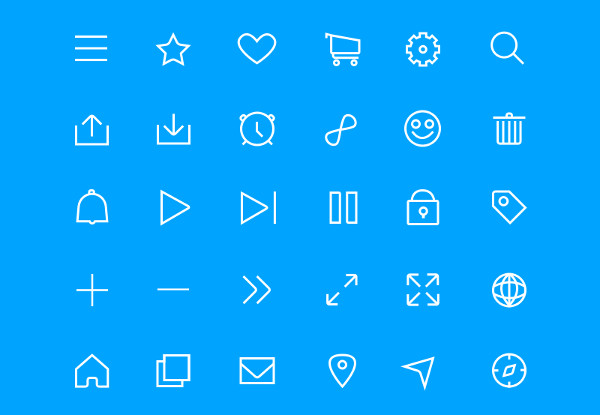 minimal line icons