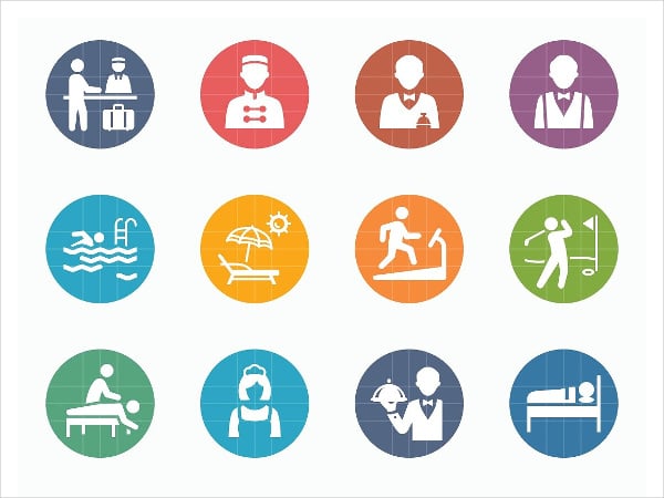 travel and tourism icons set