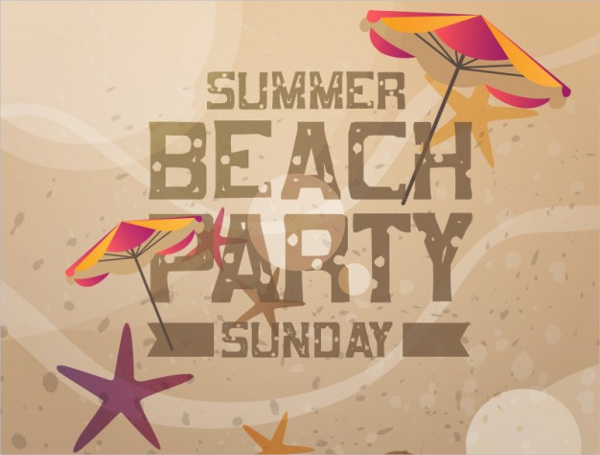 free beach party invitation