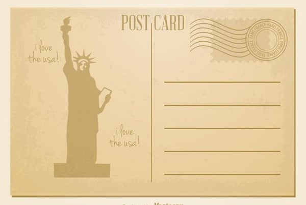 vintage travel postcard template