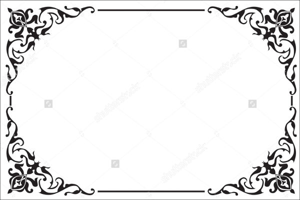 custom gothic damask border for word documents