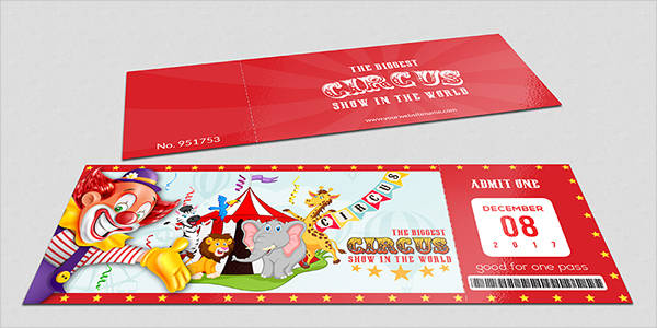 circus carnival ticket template