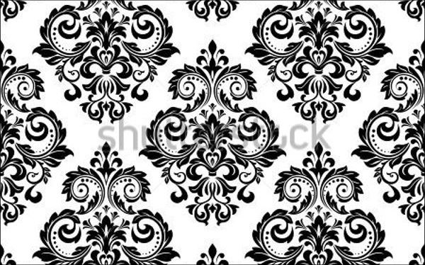 floral damask vector