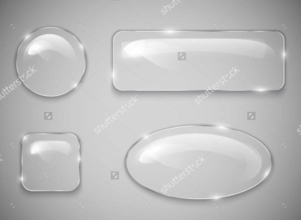 transparent glass buttons