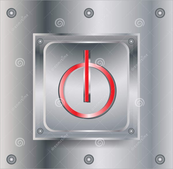metallic switch button