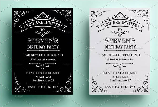 Vintage Party Invitations - 9+ Free PSD, AI, Vector EPS Format Download