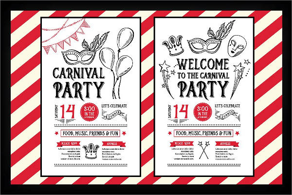 vintage carnival party invitation