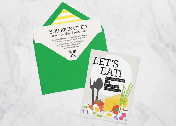 -Sample Birthday Dinner Invitation Card