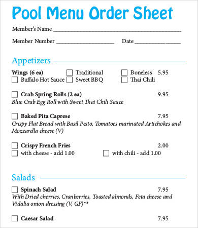 Order Sheet Template - 20+ Free Sample, Example, Format