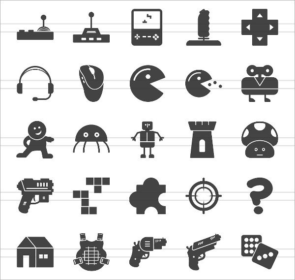 games and entertainment icons